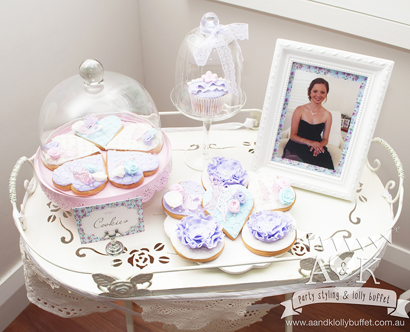 Emily's Pastel French Country Inspired 18th Birthday Dessert Buffet by A&K.