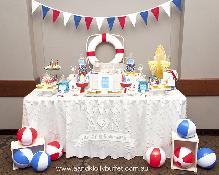 WSC's Aussie Beach Themed Summer Christmas Party by A&K Lolly Buffet