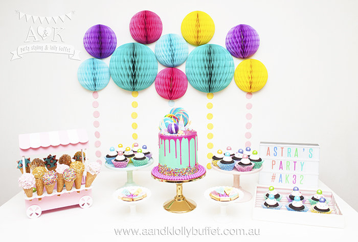 Astra's Sweet Pastel Birthday Afternoon Tea Party by A&K Lolly Buffet