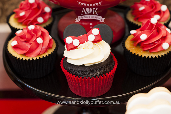 Sweet table minnie mouse rose} cupcakes minnie mouse et wedding