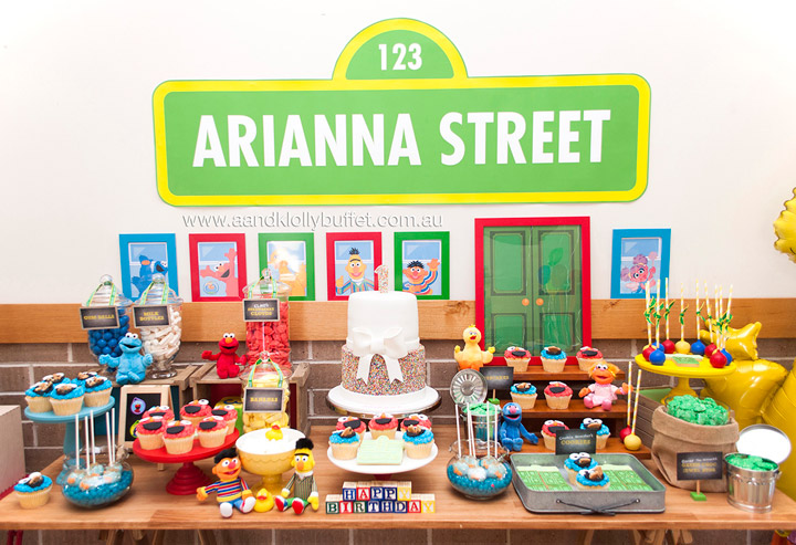 Arianna's Sesame Street themed 1st Birthday Party by A&K Lolly Buffet