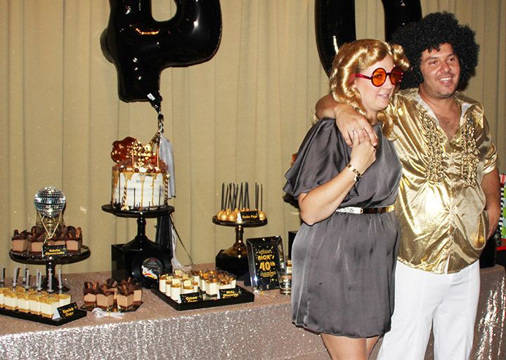 Nick's Black & Gold Disco themed 40th Birthday Party