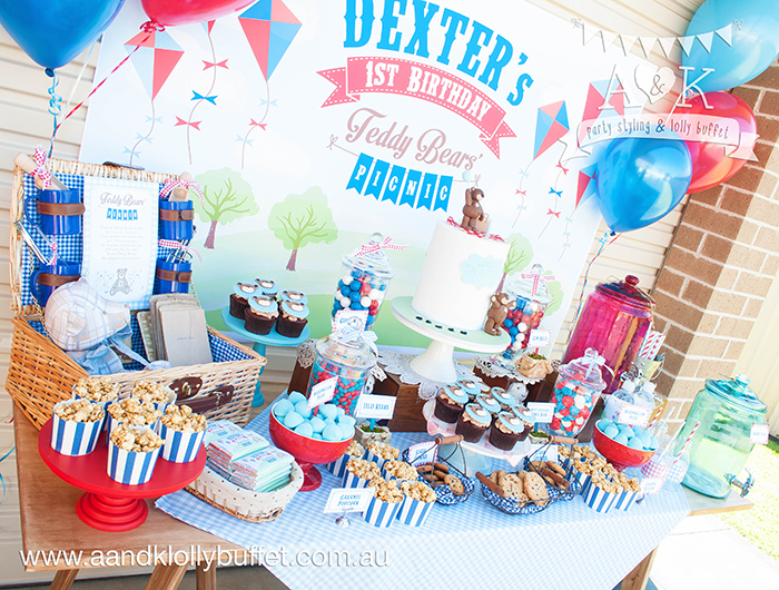 Dexter's Teddy Bears Picnic 1st Birthday - A&K Lolly Buffet