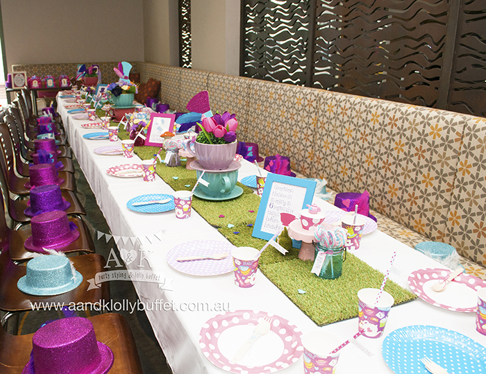Bhavya's Birthday Mad Hatter Tea Party - A&K Lolly Buffet