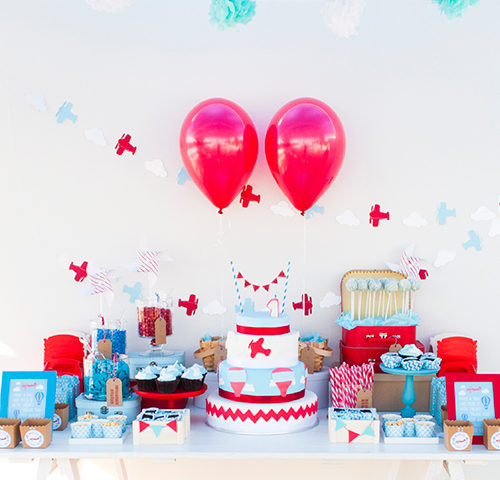 Marcus’ Planes & Hot Air Balloon 1st Birthday Party by A&K