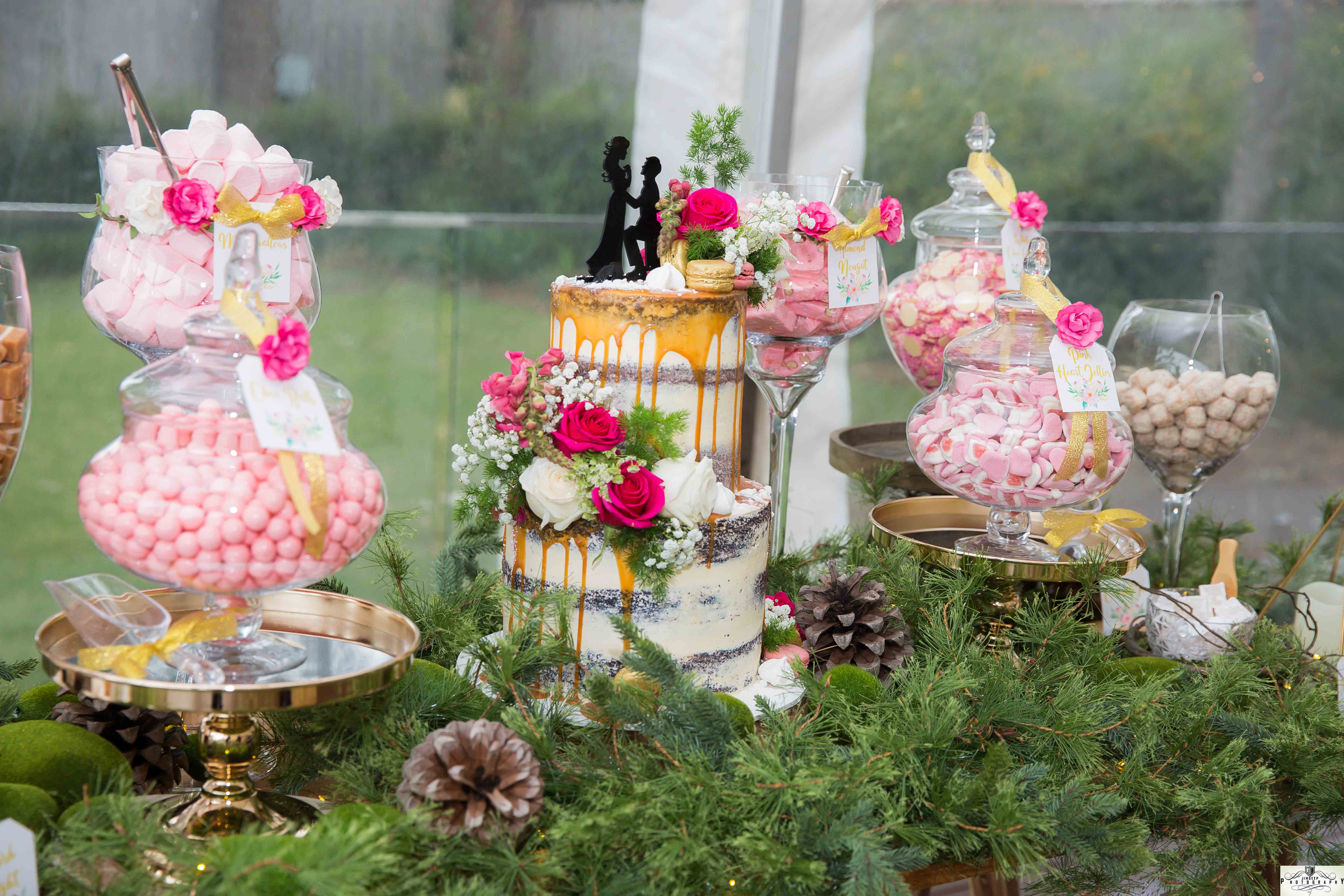 Preet & Marino's Floral Rustic themed Engagement Party Lolly Buffet by A&K