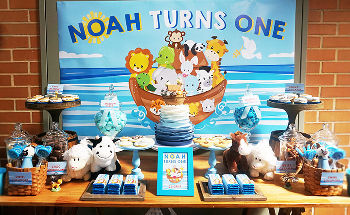 Noah's Ark 1st Birthday Party by A&K Lolly Buffet
