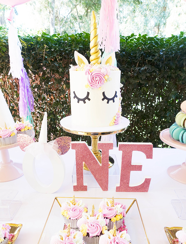 Sienna's magical unicorn themed First Birthday Party by A&K Lolly Buffet