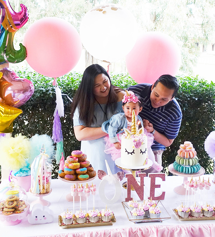 Sienna's magical unicorn themed First Birthday Party by A&K Lolly Buffet